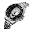 HUNRUY Skull Watches for Men Luminous 3D Skeleton GMT Unidirectional