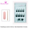 False Nails Bling Art Grey White Gel Ombre Almond Stilett