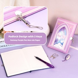 MINICAGIE Diary with Lock and 2 Keys for Girls Ages 8-12 Journal with Lock Diary with Pen Cute Birthday Gifts Stuff for Teen Tween Girls Women, Pink