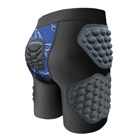 Topeter Protective Padded Shorts Child Hip Butt Padded Short Pants Butt Tailbone Protection Shorts for Football, Softball Purple YS