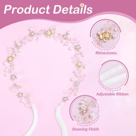 Papoopy Flower Girl Headpiece Hair Accessories for Wedding, First Communion