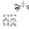 Mikinona 6pcs Crystal Face Stickers Acrylic Diamond Rhinestone Stickers for