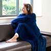 Snug Rug Special Edition Luxury Sherpa Fleece Throw Blanket (Navy