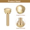 sourcing map M6x25mm Knurled Thumb Screws, 5pcs Brass Knurled Thumb