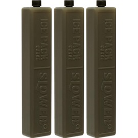 SLOWER SLW336 Ice Pack Curve Lunch Box, Mini, Vertical Length 7.9 inches (20 cm), For Gaps, Set of 3, CMC, Long Time Cooling