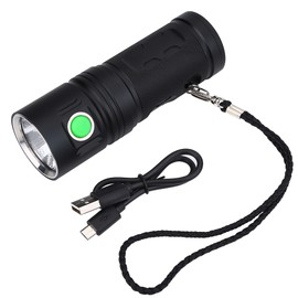 Ultra Light Portable Waterproof Rechargeable LED Flashlight Mini Torch with Lanyard
