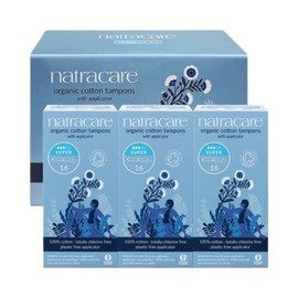 NatraCare Tampon Applicator 3 Pack, Choose 1 of 2 types, Regular 16 pieces, Super 16 pieces, Natra Care Tampon Regular 16P3 / 나트라케어 탐폰 어플리케이터 3팩 2종중 택1 레귤러16개입  슈퍼16개입 나트라케어 탐폰레귤러16P3