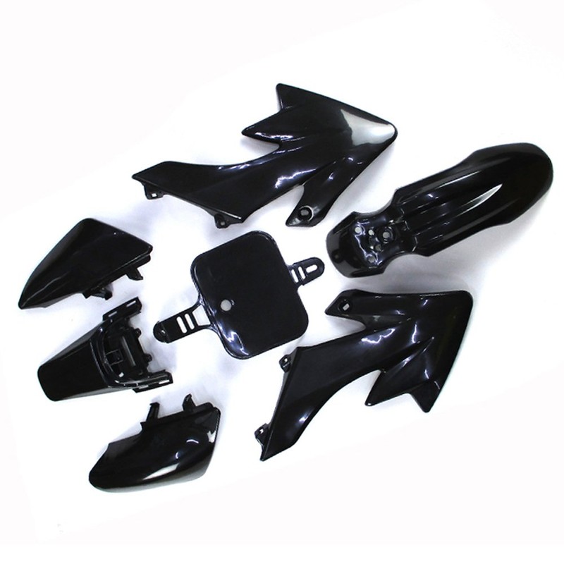 TC-Motor Black Plastic Fender Fairing Kits Kit For Honda XR50