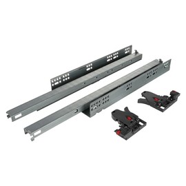 Riex NU80 (21 inch) Undermount Concealed Drawer Slides, Full Extension, Soft-Close, Synchro, 88 lbs, 3D Brackets