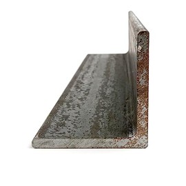 A36 Steel Angle, Unpolished (Mill) Finish, ASTM A36, Equal Leg Length, Rounded Corners, 1/2" Leg Lengths, 0.125" Wall Thickness, 24" Length, OnlineMetals