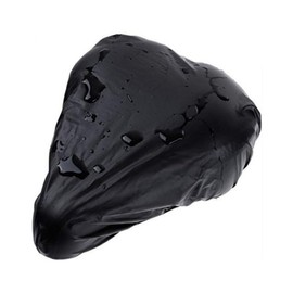 SGERUFZ 1 Piece Waterproof Saddle Cover PVC Bicycle Saddle Rain Cover Easy to Carry Suitable for Most Bikes, e.g. Road Bikes, Mountain Bikes and Trekking Bikes (Black)