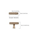 9BUILD 10 Pack 2 Inch Length Champagne Bronze Cabinet Knobs