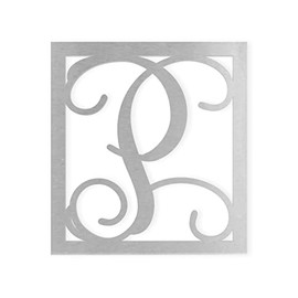 Metal Letter P, Metal Letter for House, Metal Monogram Wall Hanging, Large Metal Letters, Cursive Metal Letter