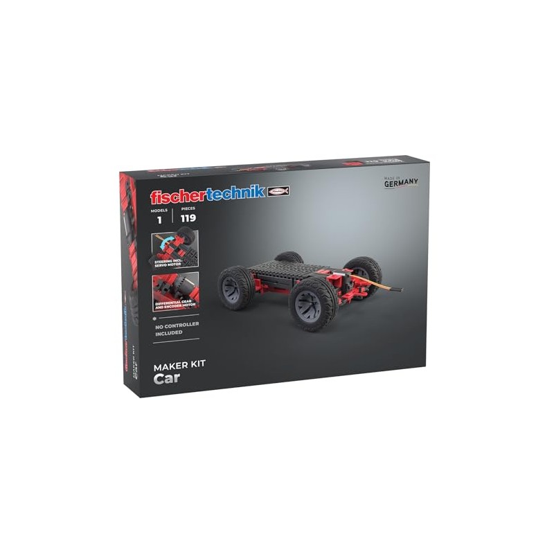 fischertechnik Maker Kit Car 571900 Construction Kit, Experiment Box for