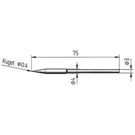 Tip Welding Pencil Tip 212 BD LF Size 0.4 mm Contains 1 PC.