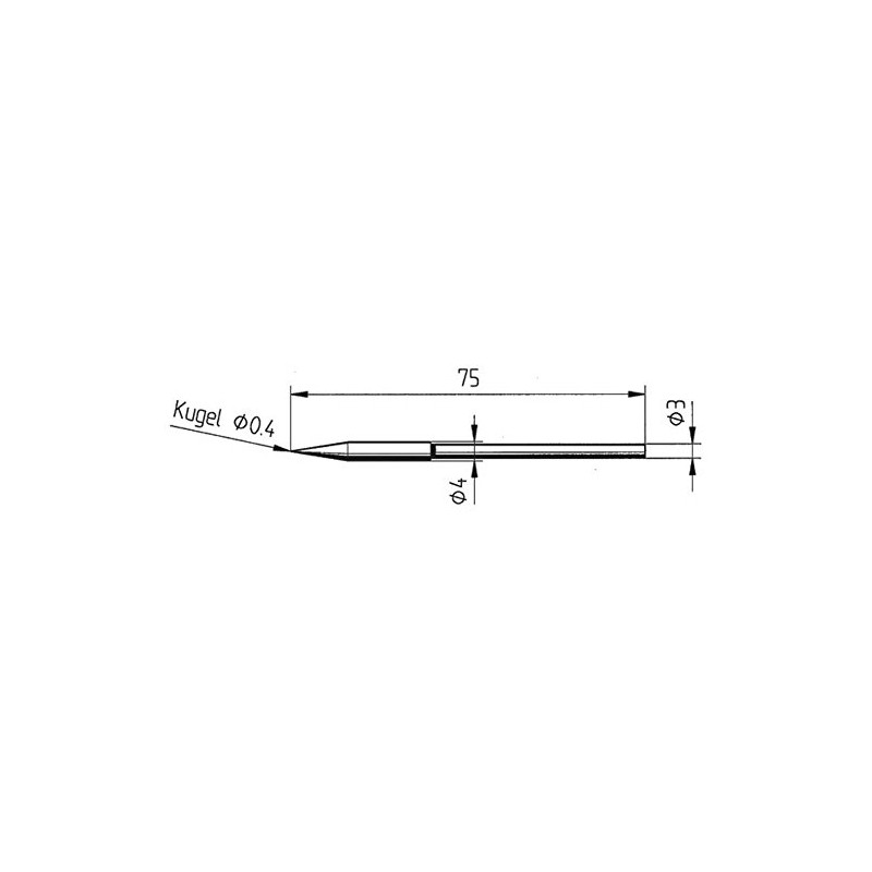 Tip Welding Pencil Tip 212 BD LF Size 0.4 mm
