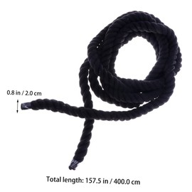 Operitacx 4M Cotton Twine String Rope Thickened Braided Craft Cord for DIY Decoration present Wrapping Floral Art and Packaging Black