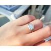 AINUOSHI 1.0 Carat (G-H-I) Color Moissanite Diamond Engagement Brilliant Ring