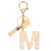 [PATIKIL] Alphabet Initial Letter Key Chain Resin Cute Keychain Tassel