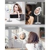 vpu Makeup Mirror with Lights, 1X/30X Lighted Magnifying Mirror Height