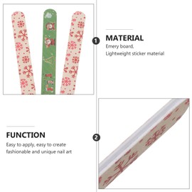 Luxshiny Nail Files Christmas Files Cute Emery Board Manicure Care Tool for Nail Art DIY and Salon Christmas 12 Pcs