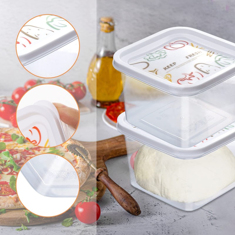 Vodolo Small Pizza Dough Proofing Box with Sealing Lids, Set