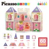 PicassoTiles 60pc Princess Castle Theme Magnet Tile Building Blocks 2
