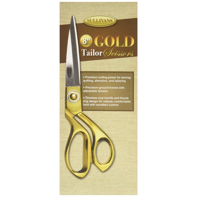 Sullivans Tailor Scissors, 8-Inch, Gold