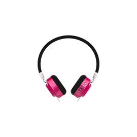 On-Ear Headphones by AMPRO: Wired and Wireless Bluetooth Headphones with Built-in Microphone - Rechargeable Over-Ear Headphones with Adjustable Headband and FM Radio (Pink)