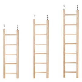 Sarini 3pcs Hanging Bird Climbing Ladder Wooden Ladder For Birds Parrot Hamster Cage Hanging Climbing Ladder Suitable For Parrot Cockatoo Lovebird Bird Cage Accessories
