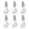 6Pcs Tablecloth Weights Marble Stainless Steel Small Size Waterproof Rustproof