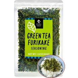 YAMASAN KYOTO UJI Japanese Green Tea Furikake Seasoning, Edible Tea Leaves, Crispy, Rich Aroma and Umami, Rice Topping, Delicious Choice of Various Foods, Made in Japan 45g(1.5oz)