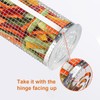 2PCS Rolling Grill Basket, Removable Wooden Handle, 304 Stainless Steel