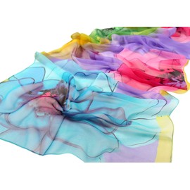 FAIRYGATE Ladies Scarfs Gifts Chiffon Scarf for Women Lightweight Scarves Soft Shawl Wrap Fashion Elegant 63"×20" A4219