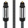 Deleycon Toslink Cable with Nylon and Metal Connectors Black
