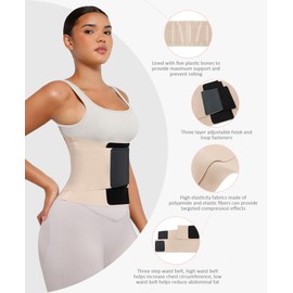 FeelinGirl Women Neoprene Waist Trainer Belt Tummy Control Waist Cincher Trimmer Waist Workout Body Shaper Skin 3XL