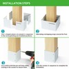 Wanhork 304 Stainless Steel Adjustable Post Protector (Range 3-6in), Protect