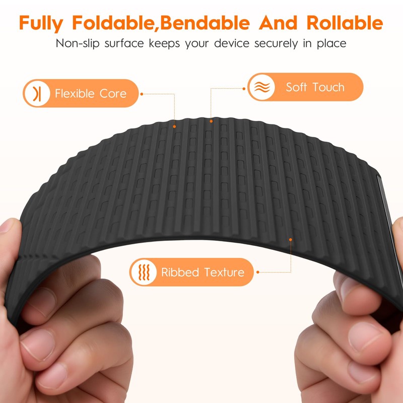 SINSETU 2 Pack Adjustable Foldable Silicone Phone Stand, Universal Bendable