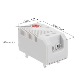 MECCANIXITY Mechanical Switch Thermostat KTO011 Cabinet Temperature Controller 20-80°C Adjustable Normally Closed (N.C) Temperature Control Switch