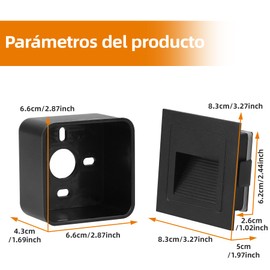 YICALE Lampara Escalera Pared,3000K 3W,Lamparas de Pared Interior de Casas Aluminio,Impermeable Luces Para Escaleras Interiores,Lámpara de Pared Para Escalera,Recamara,Pasillo(Luz cálida,Negro)