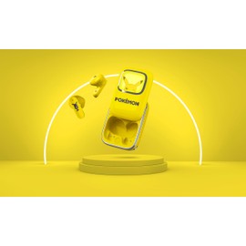 OTL Technologies PK1270 Pokémon Pikachu Slider TWS Earphones with LED Light Up Charging Case - Yellow
