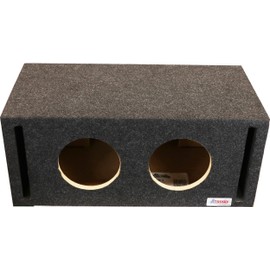 Atrend 8DQV 8” Dual Vented Subwoofer/Speaker Enclosure Made in USA, Gray