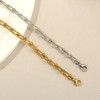 SKENUDY 18K Gold-Plated Chunky Chain Bracelets for Men and Women