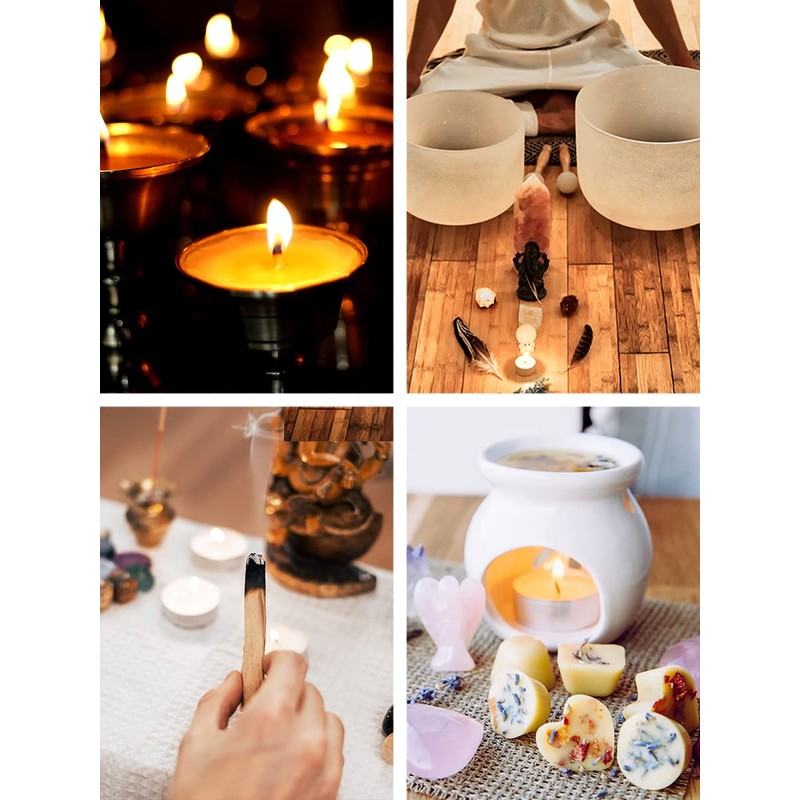 Mudra Crafts Tibetan Tealight Vanaspati Ghee Butter Lamp Candle Set