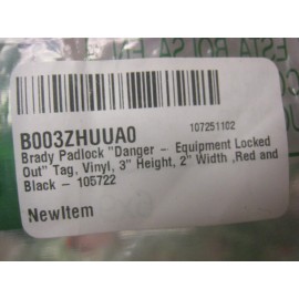 Brady 5 Pack Brady 105722  2" x 3"   Black & Red on White Lockout Tag B003ZHUUA0 Vinyl