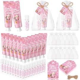 Dansib 24 Sets Christmas Hot Cocoa Hand Cream and Lip Balm Gift Christmas Party Favors Baby It's Cold Outside Bar Travel Size Hand Lotion and Lip Balm Bridal Baby Shower Party Supplies for Guest