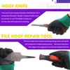 Swpeet 8Pcs Professional Farrier Tools Value Kit with Roll Pack,