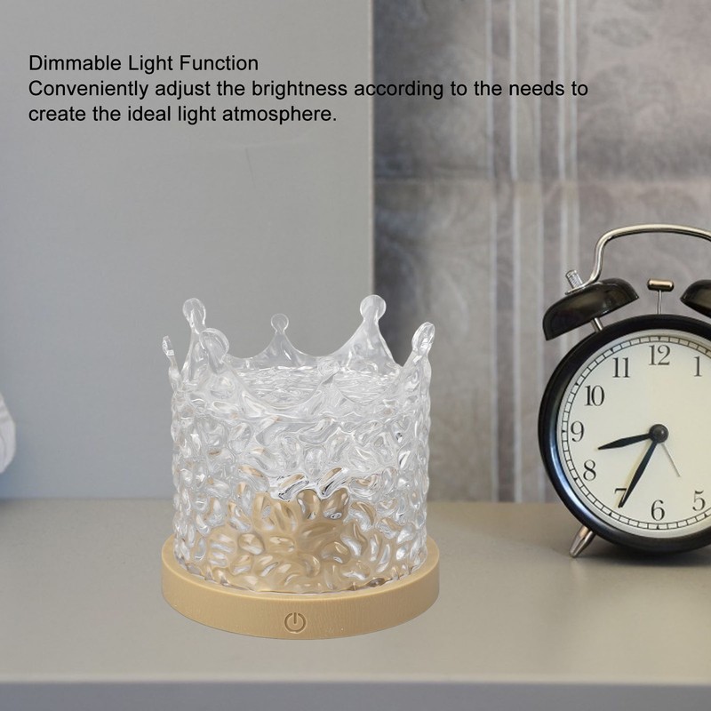 Wave Night Light 3 Colors 1000mAh USB Rechargeable Brightness Adjustable