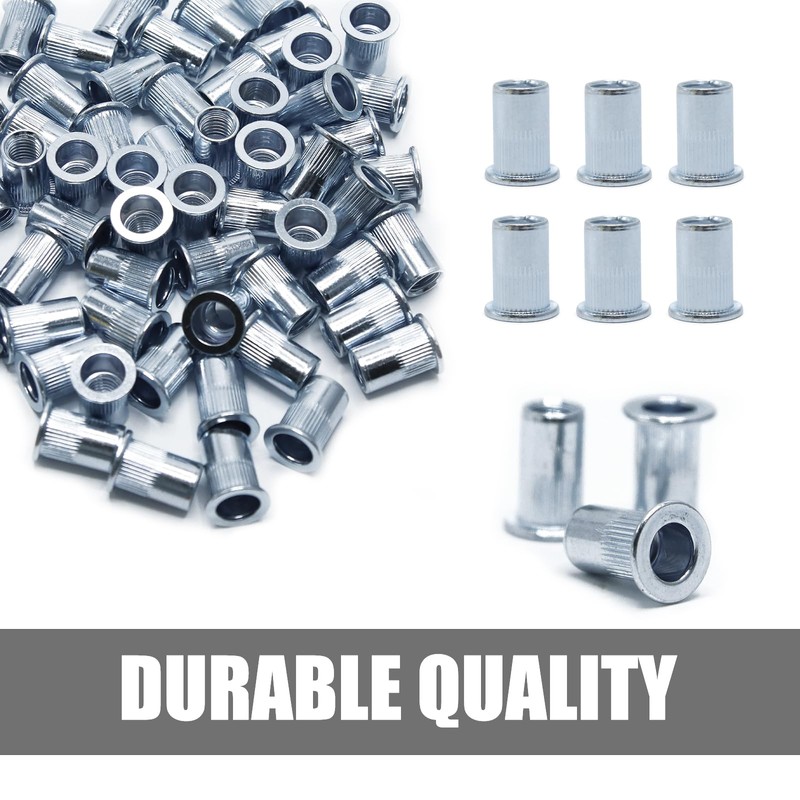 CCLIFE 60 pieces M6 rivet nuts and blind rivet nuts