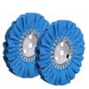 QZATTCAEN 8" Blue Airway Buffing Wheel,5/8'' Arbor Hole,12 Plys/Coarse Polishing